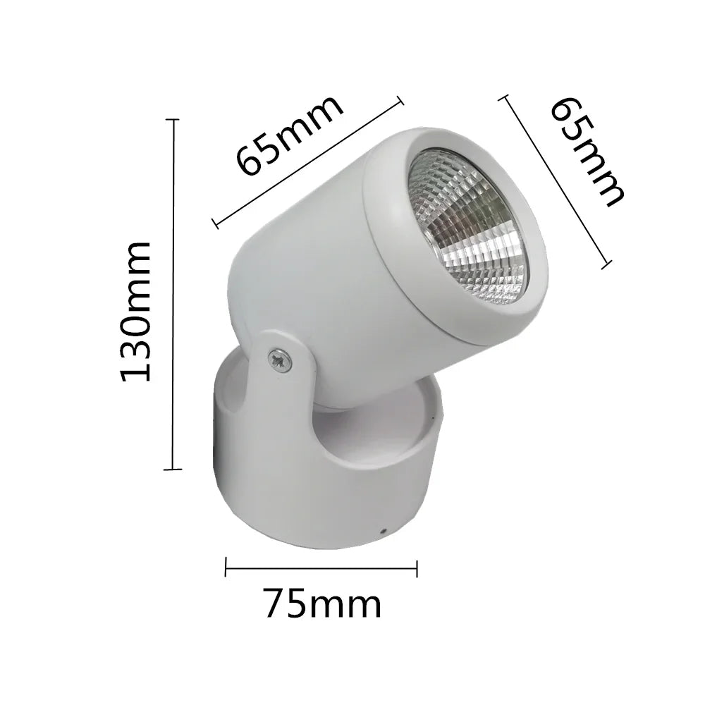 spot led intérieur moderne blanc noir télécommande rf aluminium projecteur d'éclairage décoration maison