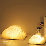 lampe table livre forme blanc pliées pages moderne recharge usb notice