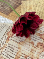 bouquet artificiel coquelicot vintage feuilles rouges noires intérieur extérieur mariage festiveDecorationintérieur