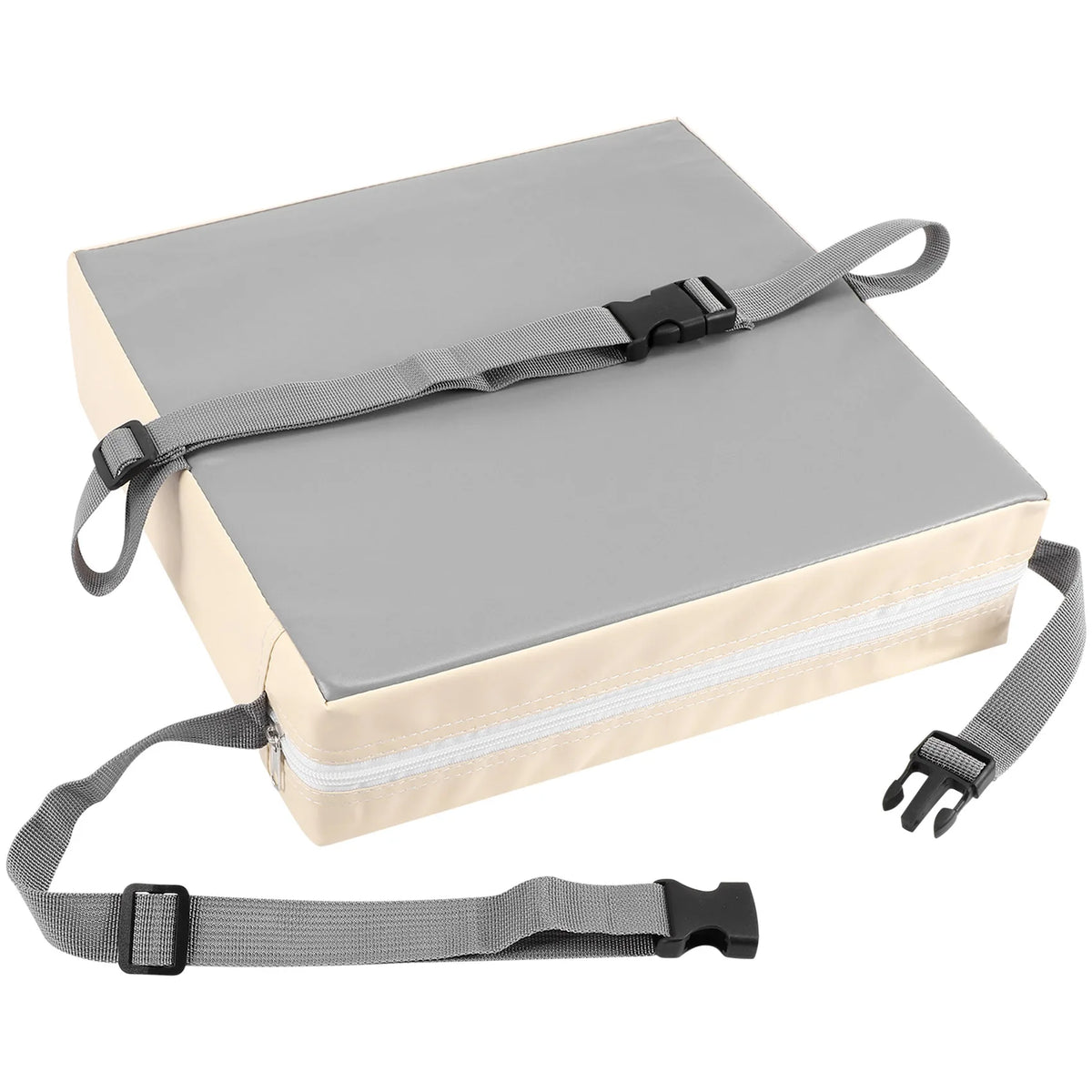 coussin assise bébé portable réglable ceintures boucliers moderne gris beige