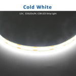 ruban led coB 5m 12v blanc chaud froid rouge vert bleu clips modernes