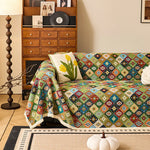 couverture canapé multicolore jacquard géométrique anti rayures extérieur intérieur