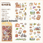 sticker mignon multicolore animaux fruits fleurs pique nique détails illustré clips boisscrição automática aqui