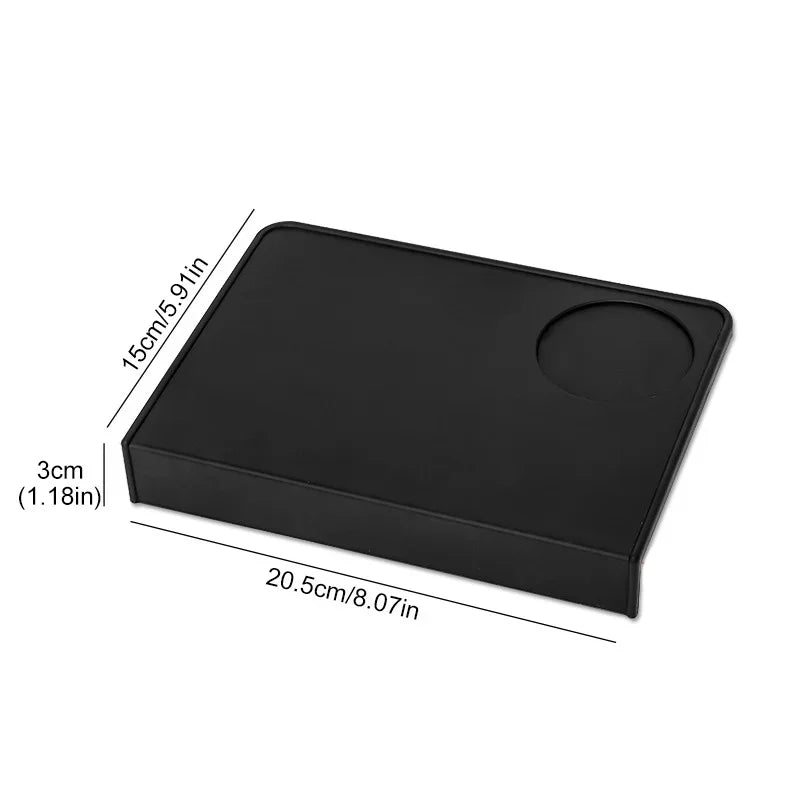 tapis absorbant grains silicone adhésif noir simple moderne cuisine espresso domestique qualité alimentaire