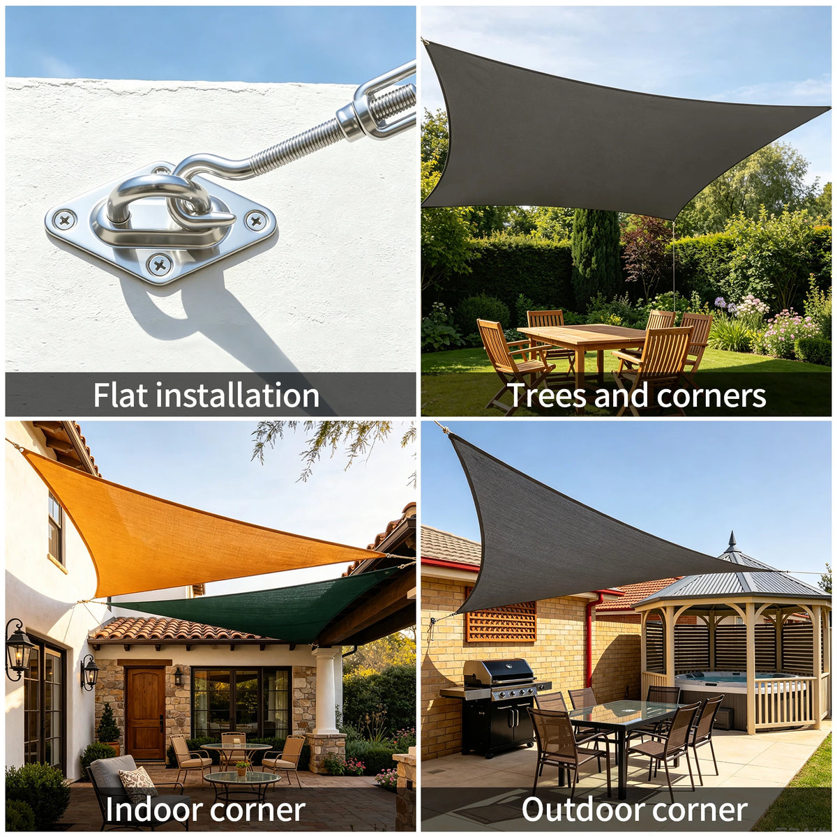 fixation tissus vis turnbuckle pad eye snap hook expansion plastique kit industriel robusteextérieur camping