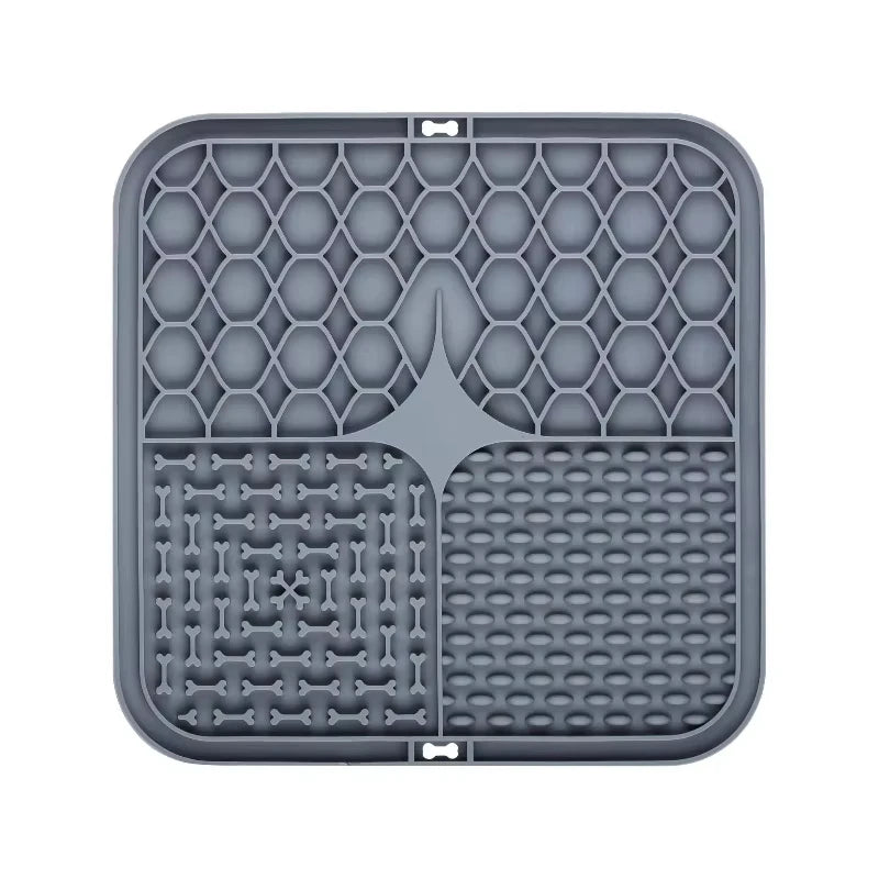tapis nourriture animaux violet bleu vert orange gouttes d'eau succion tiges pratiques moderne