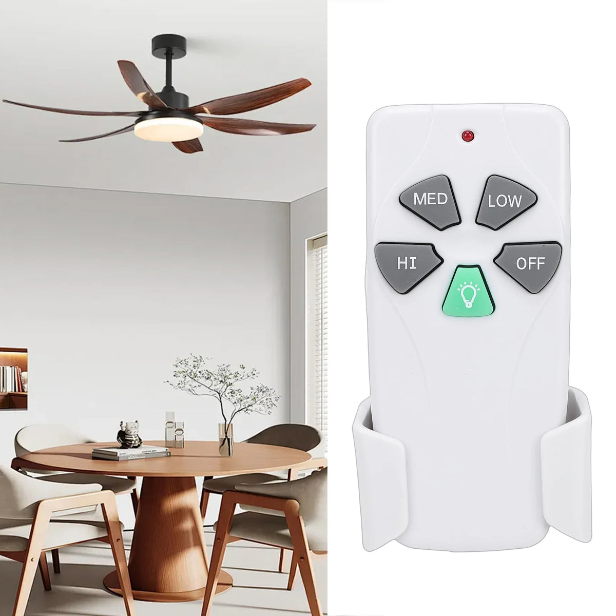 télécommande ventilateur noir marron blanc moderne facile fixations vis