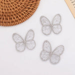 appliques papillon dentelle brodée transparentes couleurs variées polyester 4.5cm 4.0cm DIY trims patches oniriques
