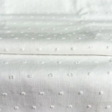 tissu coton noir blanc rose clair motif points rond opacité texturé décoration textile maison