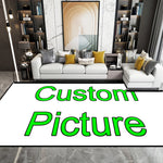tapis personnalisé moderne rectangle blanc vert flocage caoutchouc géométrique polyester