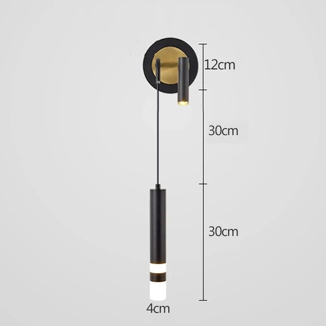 lampe murale moderne or noir éclairage chambre coucher salle manger led fixations simples