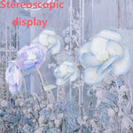 fleurs artificielles lys bleu violet décoratives intérieures mariage anniversaire semi translucides 20cm 40cm 80cm