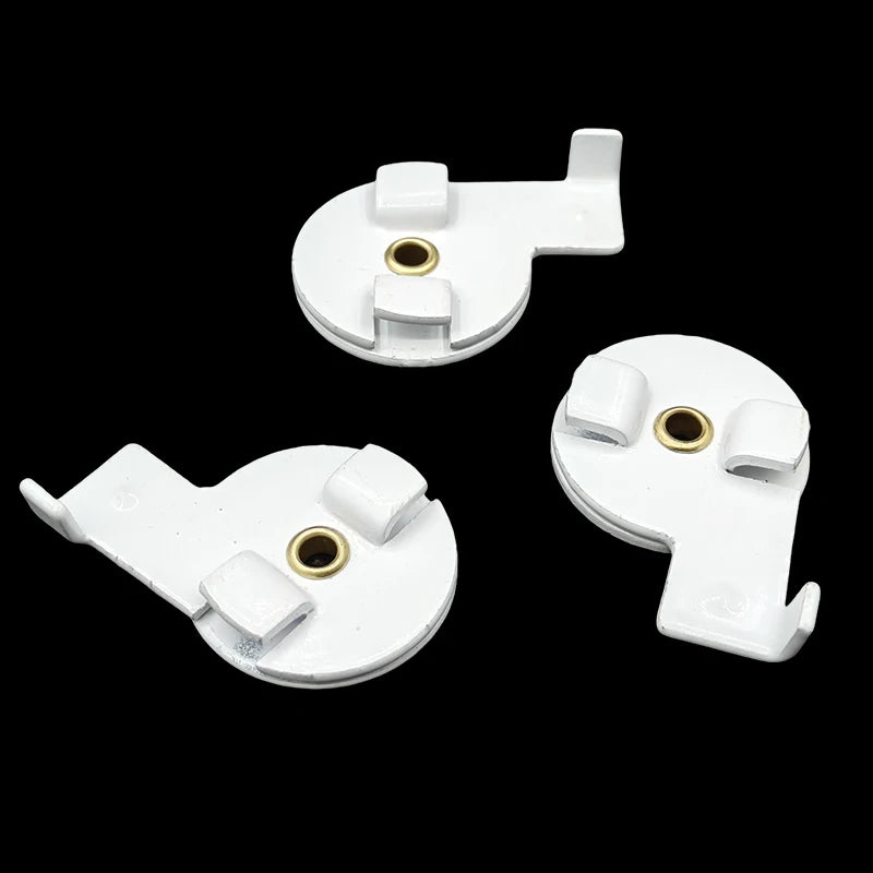 support fixation rideau blanc moderne fer métal pièces blancs accessoire volet