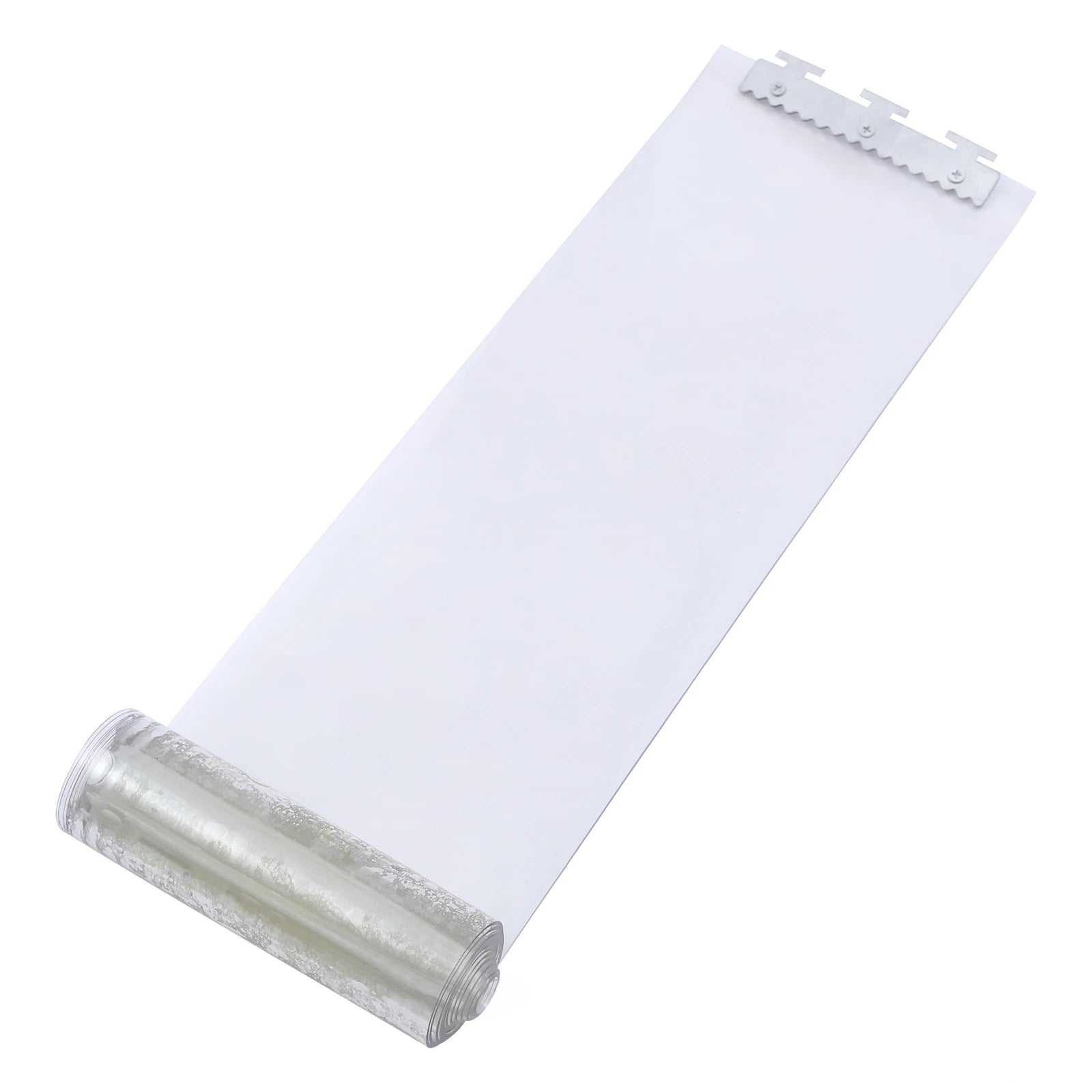 Rideaux PVC en action separant deux pieces avec visibilite