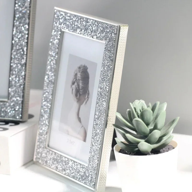 Cadre photo rectangle en métal pour décoration intérieure élégante