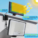 lampe solaire moderne noire blanche ip65 led télécommande clips extérieure jardin entrée garage