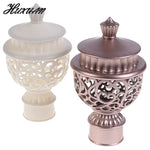 pommes rideau noires ornées motifs floraux élégantes rideau tige 28mm diamètre