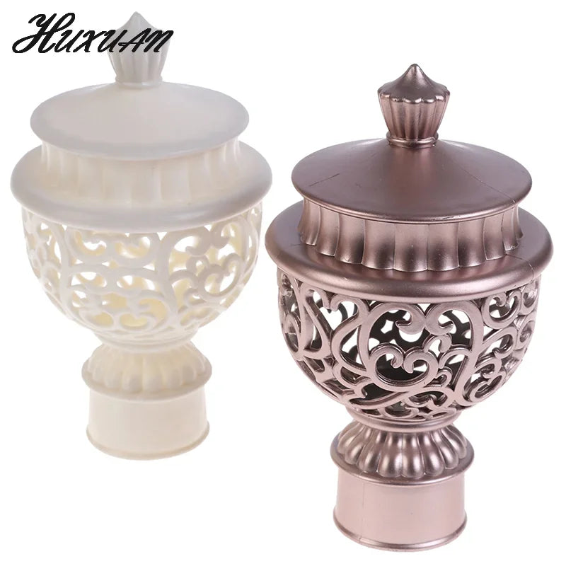 pommes rideau noires ornées motifs floraux élégantes rideau tige 28mm diamètre