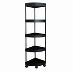étagère roulettes moderne noire blanc multi niveaux réutilisable