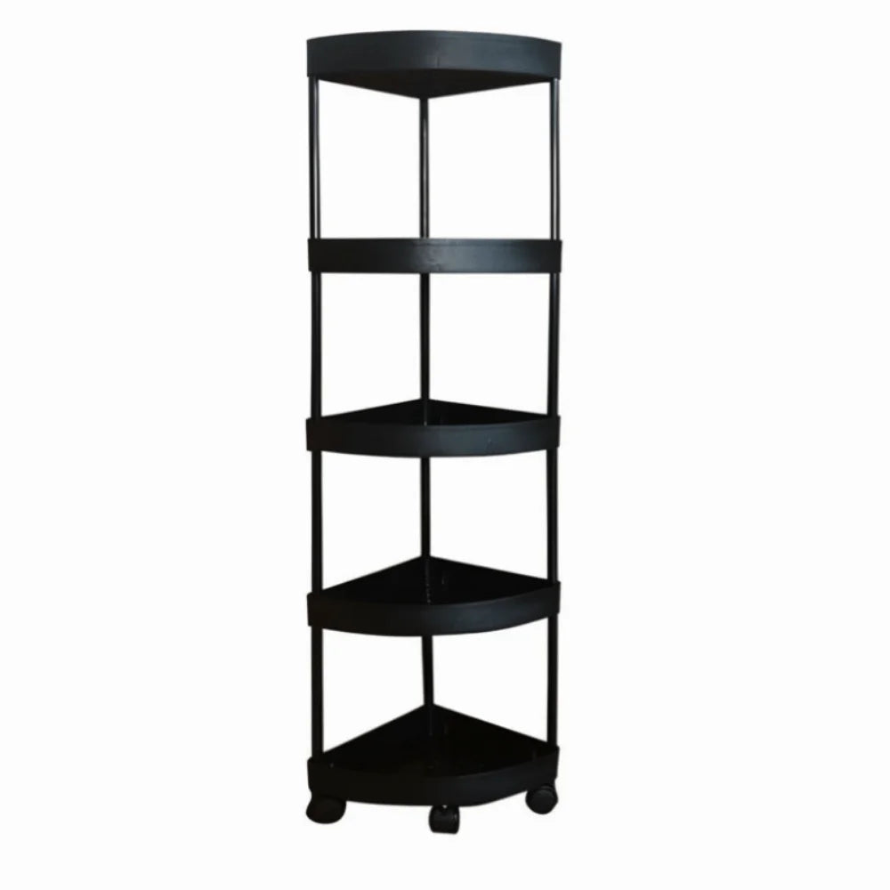 étagère roulettes moderne noire blanc multi niveaux réutilisable