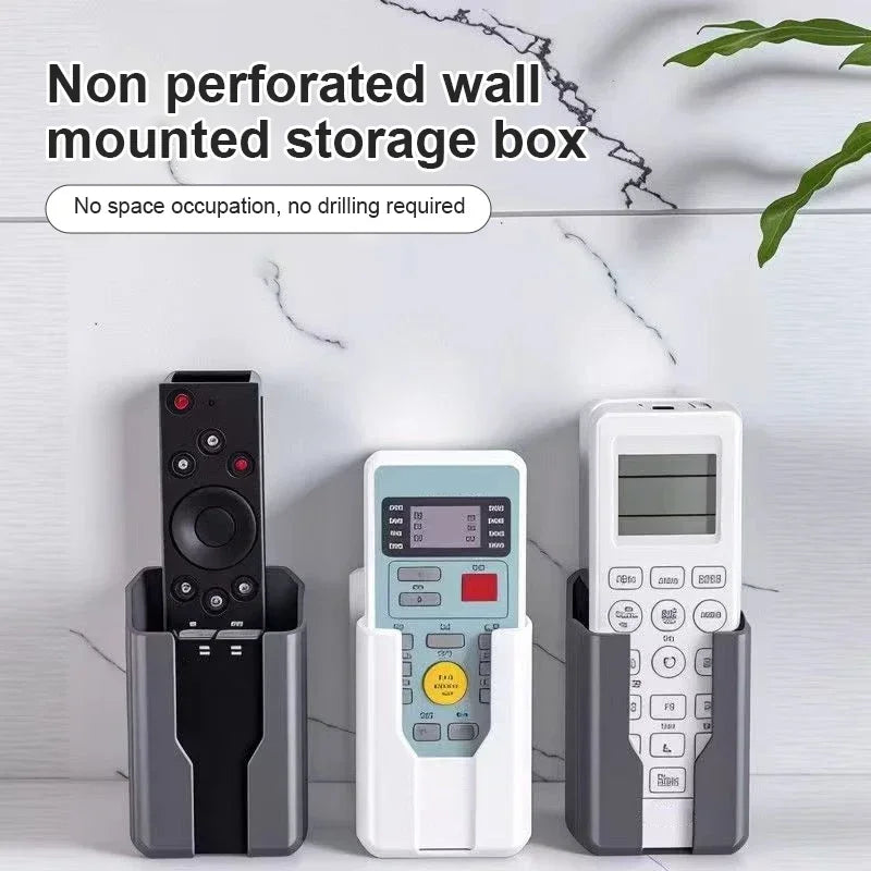 boîte rangement murale moderne adhésive gris blanc plastique durable
