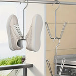support chaussures blanc gris moderne clips suspendu salle bain entrée balcon