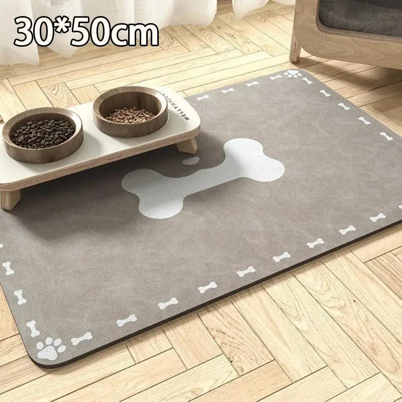 tapis animal motif os blanc texture douce moderne gris clair gris foncé absorbant rapide