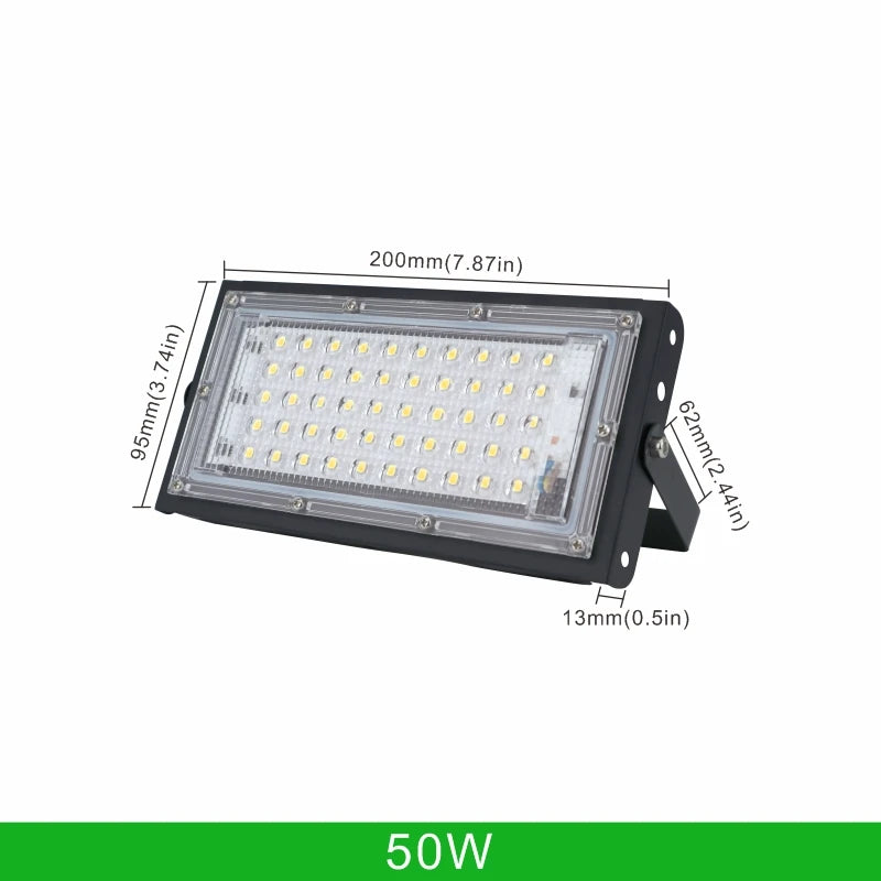 projecteur led 110v 220v 50w 100w 150w 200w noir blanc ip65 moderne