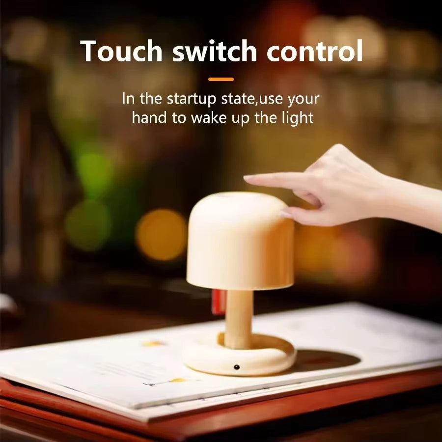 lampe table moderne rechargeable blanc orange veilleuse batterie usb matériau abs toucher rohs