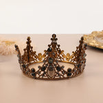 couronne or argent strass baroque élégante adhésive décoration fête princesse baby