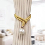 bracelets rideau moderne métal doré blanc rose bleu gris tissé fixations boules