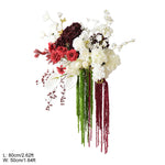 bouquet fleurs artificielles rouge blanc vert extérieur intérieur décoration maison événement mariage anniversaire partys