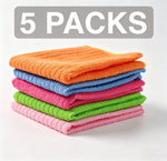 torchons microfibre couleurs mixtes rayures horizontales absorbants réutilisables nettoyage moderne utilitaire 30x30cm