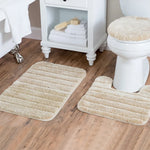 tapis bain moderne gris bleu beige rouge anti dérapant velours salle bain