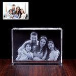 Album photo cubique en cristal K9 personnalisé avec base LED