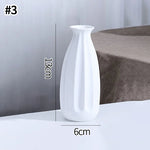 vases céramique blanc rayures verticales modernes décoration table maison floral