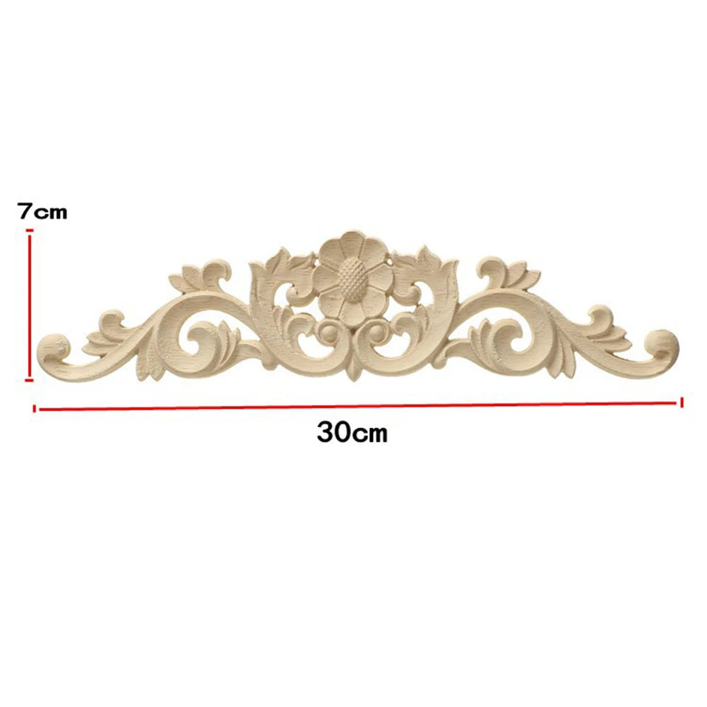 appliques murales bois ornements floraux baroques deco murales beige clair fixations invisiblesintérieur sculptures decoration