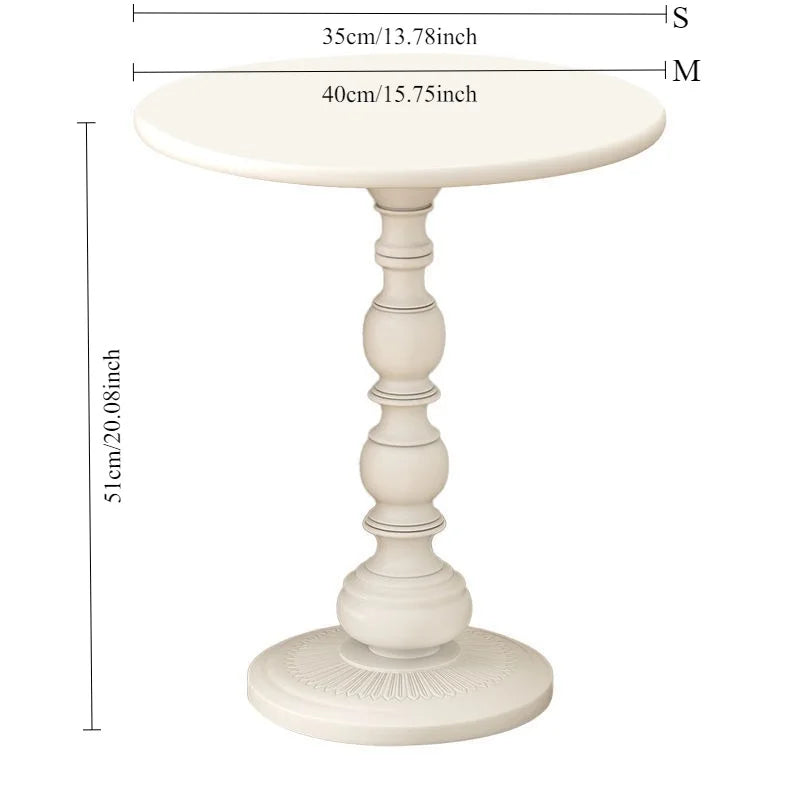 table basse rétro noire blanche nordique diamètre 35cm 40cm minimaliste sculptée salon chambre