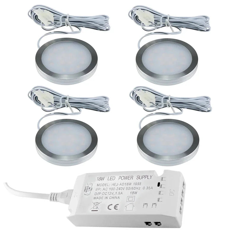 lampe led armoire cuisine éclairage sous meuble intérieur blanc autocollant adaptateur secteur
