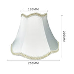 abat jour tissu floral broderie franges beige luxe décoration lampe table murale moderne