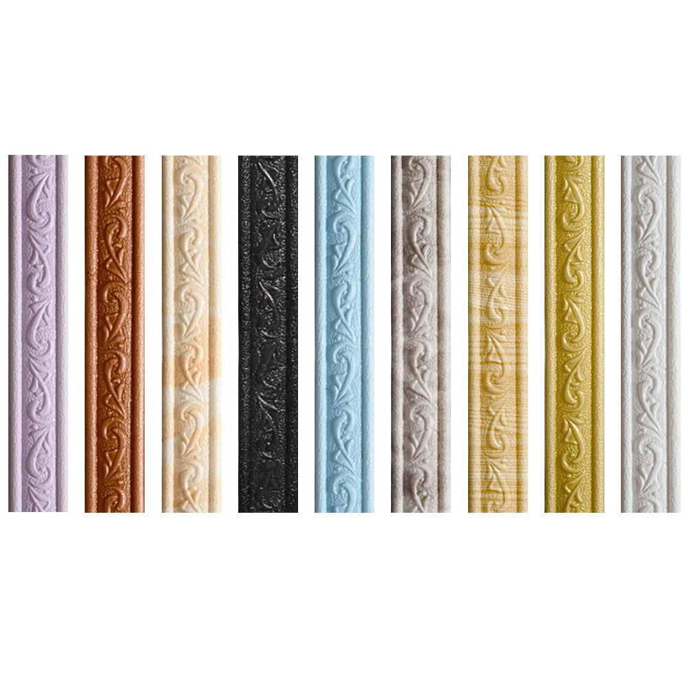 cornières adhésives ornements floraux classiques violet marron beige noir bleuclair gris doré blanc