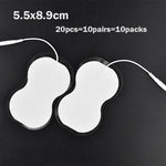électrodes électrostimulation adhésives blanches 20 pièces thérapie micro perforées rechargeables
