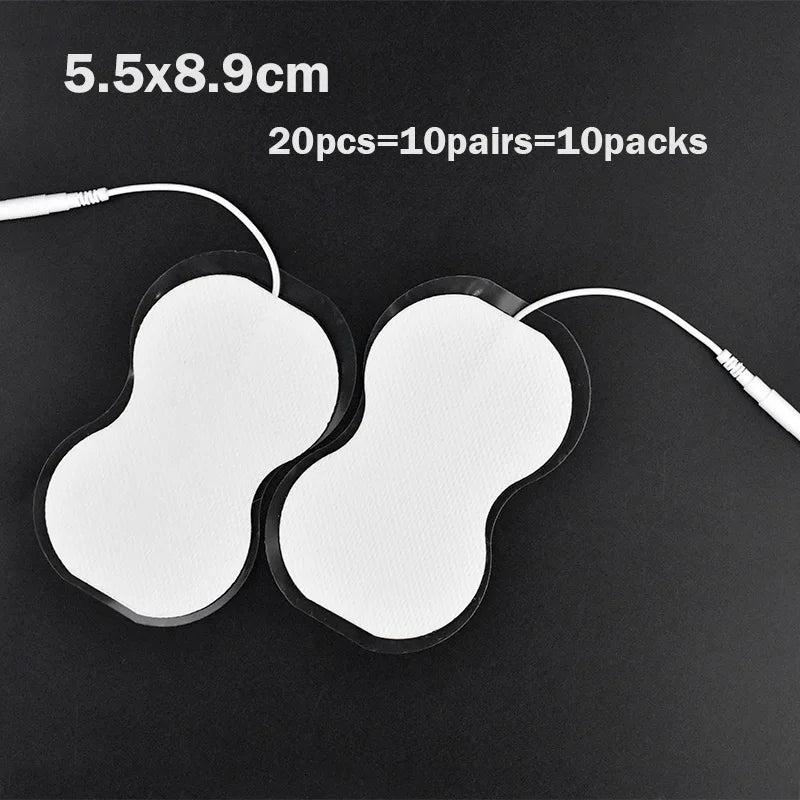 électrodes électrostimulation adhésives blanches 20 pièces thérapie micro perforées rechargeables