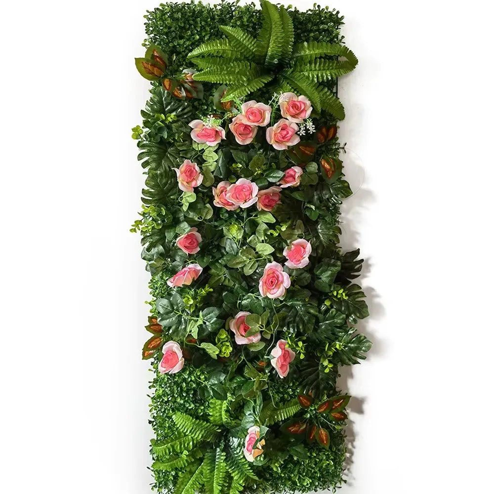 panneau végétal artificiel décoratif fleurs feuilles mur jardin extérieur maison moderne