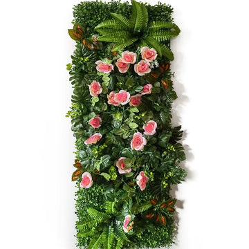 panneau végétal artificiel décoratif fleurs feuilles mur jardin extérieur maison moderne