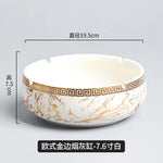 cendrier porcelaine marbré vert doré classique salon maison
