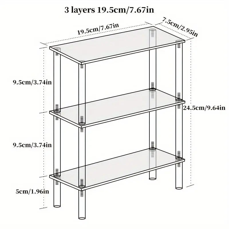 présentoir transparent acrylique support rangement vis fixations moderne cupcakes figurines