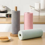 serviettes cuisine réutilisables microfibre rose bleu moderne respectueuses environnement tringle