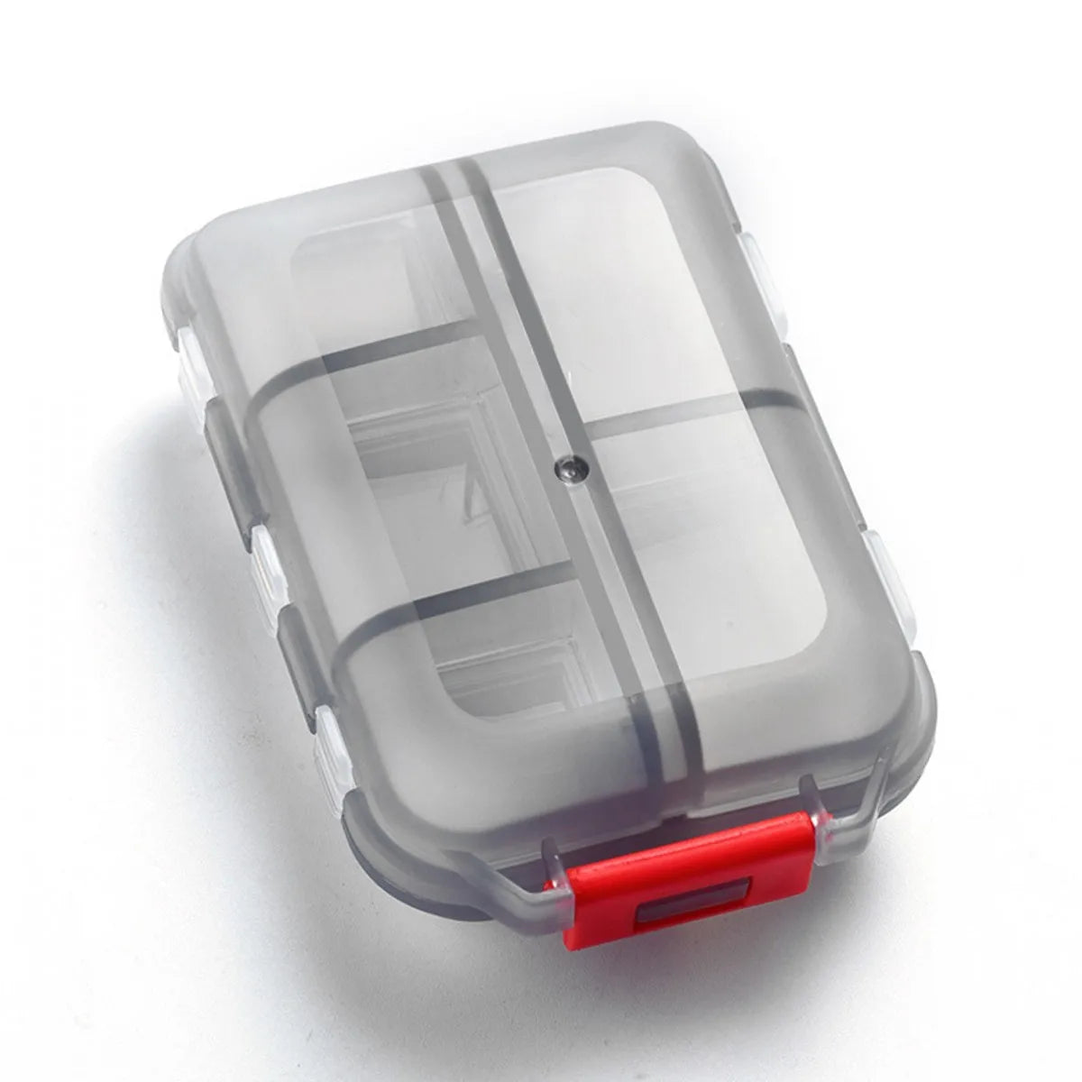 organisateur médicaments portable voyage compartiments boîte pilules semi transparent compact pratique