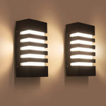 applique murale moderne led noir blanc rayures horizontales ip65 e27 12w 249lm 265v
